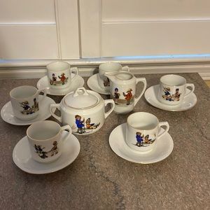 Child’s 14 piece Antique German Porcelain Tea Set